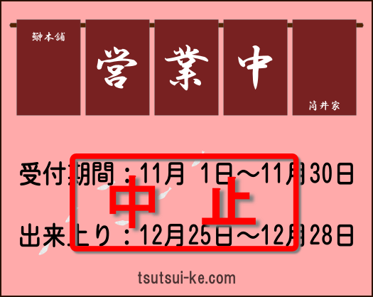 受付期間と出来上り